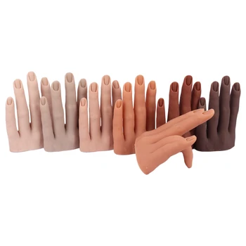 KnowU Четыре Пальца Модель Пальца Модель Руки 3D Для Взрослых Для Упражнений По Искусству Ногтей Ювелирный Дисплей Высокая Имитация Толстой Кутикулы