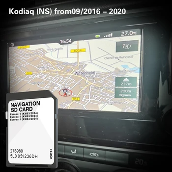 MIB2 2024 Спутниковая Навигация GPS Навигационная SD-карта Для Kodiaq NS 2016-2017-2020 Карта Лихтенштейна Литвы Монако Нидерландов