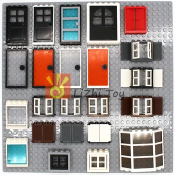 MOC Кирпичи Ландшафтная архитектура Двери и окна DIY Интеллектуальный блок Совместим со всеми брендами Собирает частицы