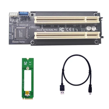 NVME/Mini PCIE/PCI Express X1 к двойной PCI Riser Card Высокоэффективный Адаптер Конвертер USB 3,0 Кабель для Настольных ПК с чипом ASM1083