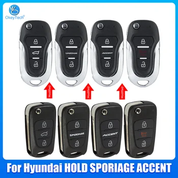 OkeyTech Remote Auto Car Key Shell Для Hyundai VERNA SPORIAGE Picanto Morning ACCENT K2 3 Кнопки Откидной Брелок Без Ключа Крышка