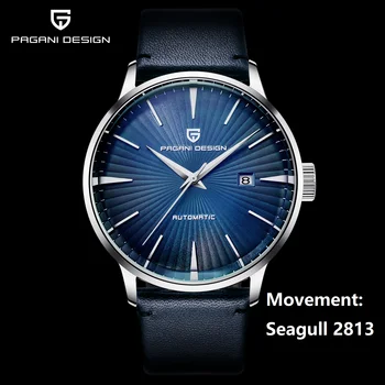 Pagani Pd 2770 Heren Horloge Klassieke Mechanische Leather Horloges Mannen Seagull 2813 Automatisch Horloge 100M Waterdicht Klok