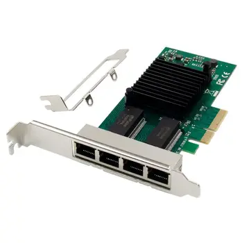 PCI-E 4X четырехпортовая /двухпортовая гигабитная серверная сетевая карта четырехпортовая промышленная камера Ethernet Card 82580