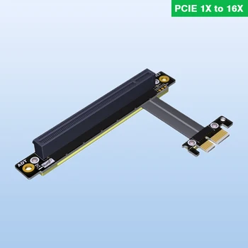 PCI-E Riser Card PCIE от 1X до 16X Удлинительный кабель-адаптер 5 см 10 см 20 см 30 см 60 см 80 см 100 см Вертикальный Кабель Видеокарта Вертикальная