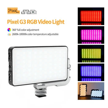 Pixel G3 Карманный RGB Красочный светодиодный Видеосветильник Full Color Dimmable 2600K-10000 K Мини светодиодный Заполняющий Светильник для Вещания Камеры