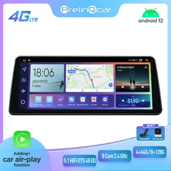 Prelingcar 12,3 “Для Toyota Crown_Kluger Android 12 Автомобильный Монитор 128 Г Carplay RDS GPS Встроенный 2din Радио DVD-плеер 5,1 Hi-Fi DST