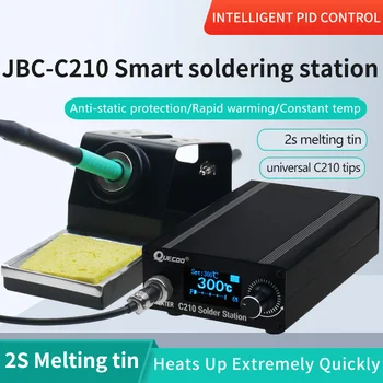 QUECOO C210 OLED-Цифровой дисплей Паяльная станция с регулируемой температурой Для JBC Handle Repair Сварочный инструмент Наконечники C210