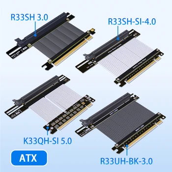 Riser PCIE 3,0 4,0 5,0 X 16 Раз 90 Градусов Удлинитель Видеокарты PCI-E для RTX3090 RTX4090 RX6800xt RX6900xt Шасси ATX
