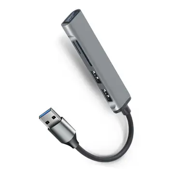 RYRA 5 в 1 USB 3,0 Концентратор Многопортовый Разветвитель Адаптер с Портами SD TF Кард-ридер для Ноутбуков, Вычислительных ПК, Аксессуары
