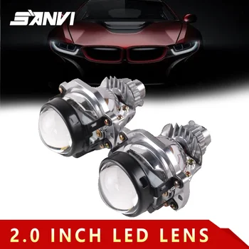 SANVI 2,0-Дюймовые Bi светодиодные линзы Проектора Для Авто H7/H4/9005/9006 Аксессуары Для Дооснащения автомобильных Фар LHD RHD