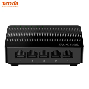 Tenda Mini 5-портовый настольный сетевой коммутатор 1000 Мбит /с Gigabit Fast RJ45 Ethernet Switcher LAN Switching Hub Адаптер для маршрутизатора