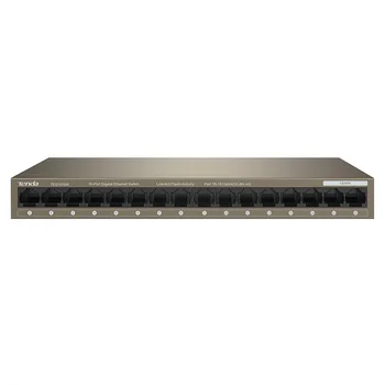 Tenda TEG1016M 16-портовый коммутатор Gigabit Ethernet 2000 Мбит / с, быстрое создание высокоскоростной сети для дома / бизнеса Предпочтительно для маршрутизатора