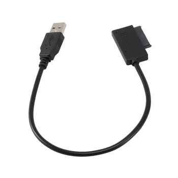 USB 2,0 для Mini Sata II 7 + 6 13Pin Адаптер конвертер кабель для ноутбука CD/DVD ROM Slimline Drive