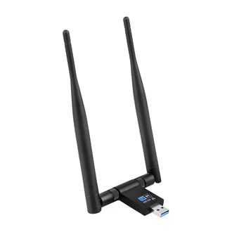 USB Беспроводной Wifi Адаптер BT WiFi Dongle 1200 Мбит/с USB Ethernet Адаптер с Двойной Антенной LAN 2,4/5,8 G USB Сетевая карта