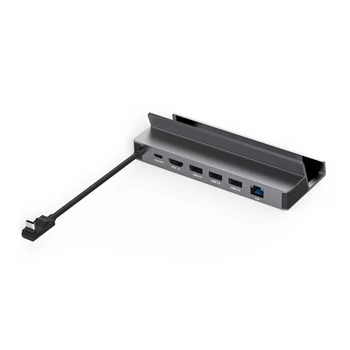 USB-концентратор для док-станции SteamDeck, док-станция 6 в 1 HDMI2.0 4K60Hz 1000MbpsEthernet 3x5Gbps USB3.0 100W USB C зарядка