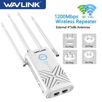 Wavlink AC1200 Гигабитный Расширитель диапазона Wi-Fi/Точка доступа/Маршрутизатор Беспроводной Wi-Fi Ретранслятор Двухдиапазонный Усилитель сигнала Wi-Fi 2,4 G и 5 ГГц