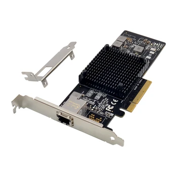 X550 PCI-E X8 10 Гигабитная Однопортовая Серверная сетевая карта RJ45X1 10GbE PCI 5.0GT/S с теплоотводом + Короткая перегородка