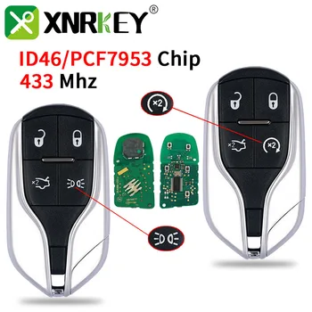 XNRKEY Keyless Go Smart Remote Key ID46/PCF7953 433 МГц для Maserati Quattroporte President Ghibli Levant 2012-2015 M3N-7393490
