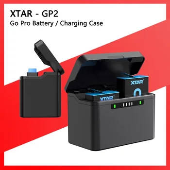 XTAR GP2 GoPro hero Аккумулятор/чехол для зарядки Сверхбыстрое портативное зарядное устройство с двумя слотами 3A для GoPro hero 5/6/7/8/9/10