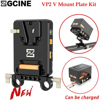 ZGCINE VP2 V Монтажная Пластина Многофункциональный PD 14,8 В С Регулируемым Рычагом 15 мм Стержневой Зажим V Lock Адаптер Батарейной пластины для Зеркальной камеры