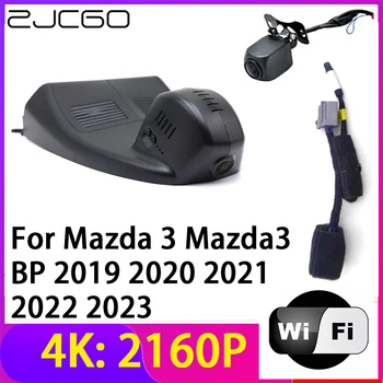 ZJCGO 4K 2160P Регистратор Автомобильный Видеорегистратор Камера 2 Объектива Рекордер Wifi Ночного Видения для Mazda 3 Mazda3 BP 2019 2020 2021 2022 2023