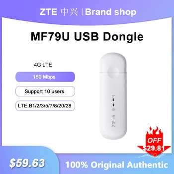 ZTE MF79U 4G LTE 150 Мбит/с USB-ключ Портативный мобильный WiFi-модем Карманная Точка доступа 4G Sim-карта Беспроводной Маршрутизатор Сетевой адаптер
