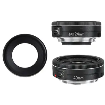 Абсолютно новый и высококачественный ES52 ES-52 Металлическая бленда объектива камеры для C-anon EF 40 мм f/2.8 STM EF-S 24 мм f/2.8 STM