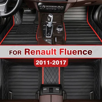 Автомобильные коврики для Renault Fluence 2011 2012 2013 2014 2015 2016 2017 Пользовательские автоматические накладки для ног автомобильный ковровый чехол