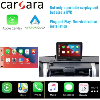 Автомобильный экран Apple Для всех автомобилей Универсальный Сенсорный Дисплей CarPlay Беспроводной Android auto 7-дюймовый Портативный HUD AirPlay Mirrorlink