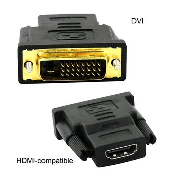 Адаптер HD Female-DVI-Male Конвертер, совместимый с HDMI-DVI Кабельный переключатель для ПК для HDTV PS3 проектора ЖК-телевизора BOX TV