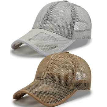 Бейсболка Snapback, рыболовные шляпы, летние кепки с сеткой, Дышащая кепка дальнобойщика, женские Мужские солнцезащитные кепки для улицы