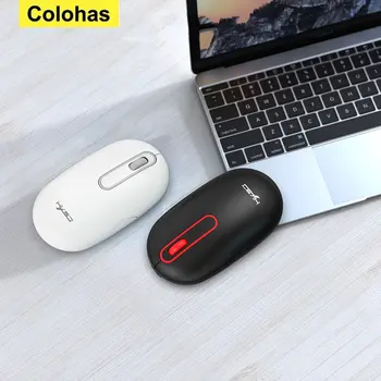 Беспроводная мышь 2.4G для портативного компьютера Macbook с бесшумным щелчком Эргономичные мыши USB Перезаряжаемая Беспроводная мышь Офисная игровая мышь