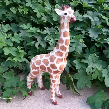 большая милая имитационная игрушка-жираф из пластика и меха, модель куклы-жирафа около 56x29 см, подарок a138