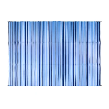 Большой реверсивный коврик для патио на открытом воздухе - 9x12 дюймов, синий/белый (42865), эластичный материал