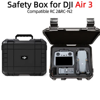 Взрывозащищенный чехол для переноски DJI Air 3, коробка для хранения в твердом корпусе, дорожная сумка, совместимые аксессуары для дронов RC 2 /RC-N2