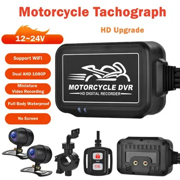 Видеорегистратор для мотоцикла DVR Dual HD 1080P WIFI Мотоциклетная Камера Петлевая Запись Moto Dash Cam Водонепроницаемый Видеомагнитофон gps para moto