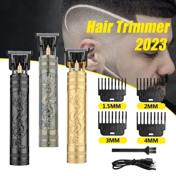 Винтажный Триммер для волос T9 для мужчин, профессиональная машинка для стрижки волос, Беспроводной Триммер для бороды для дома, Беспроводная машинка для стрижки волос