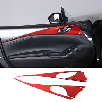 Внутренняя дверная ручка, рамка, наклейка, Декоративная крышка для Mazda MX-5 2016-2023, Автомобильные аксессуары из мягкого углеродного волокна