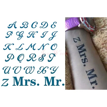 Водонепроницаемая временная татуировка, наклейка с английскими буквами слова, алфавит, наклейки Mr. tatto, флэш-тату, поддельные татуировки для девочек, мужчин 4