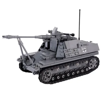 Военная немецкая серия Marder Второй мировой войны, Зенитная пушка, Танк, строительные блоки, Вооруженные боевые Модели солдат, игрушки для подарка