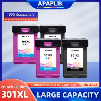Восстановленный Чернильный Картридж APAPLIK Для HP 301 XL Черного и трехцветного цветов Для HP Deskjet 1000 1010 1050 1050A 2050 2050A 2540
