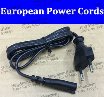 Высококачественный 1,2 м 2-контактный порт ЕС, Европейский шнур питания, Черный кабель -15 шт./лот