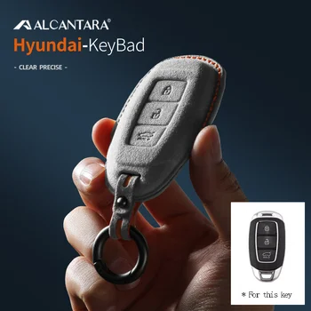Высококачественный Чехол Для автомобильных ключей Из Алькантары, Держатель, Пряжка Для Ключей Hyundai Sonata Lafesta Elantra Santafe Mistra Ix25 Ix35