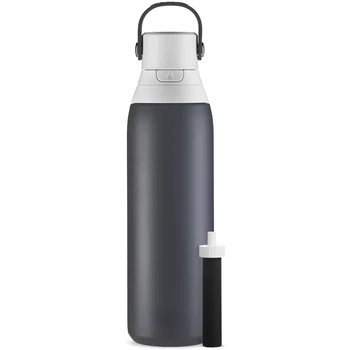 Герметичная бутылка для воды с фильтром из нержавеющей стали, углеродистая, 20 унций