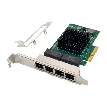 Гигабитная сетевая карта PCI-e X4 Ethernet 1000 Мбит/с 1 Гбит/с BCM5719 чип WOL PXE VLAN PCI-E 4X Gibabit 4 Порта RJ45 lan Карта