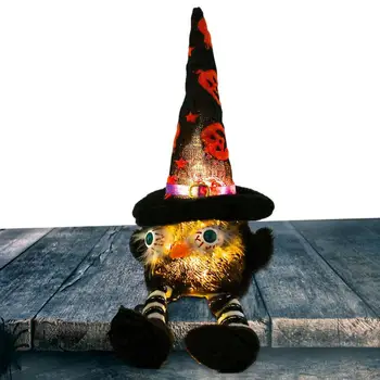 Гномы на Хэллоуин, плюшевая кукла-сова со светлой шляпой, настольное украшение, Гномы, фигурка Гнома, декор домашней полки