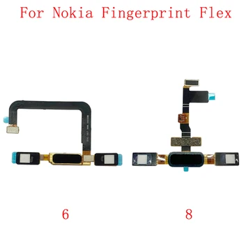 Датчик отпечатков пальцев Кнопка Home Гибкий Кабель Для Nokia 6 8 5 Сканер отпечатков пальцев Touch ID Запчасти Для Ремонта
