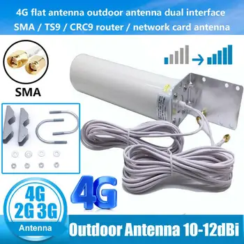 Двойной SMA штекер 3G 4G LTE Наружное настенное крепление Усилитель сигнала Антенна с высоким коэффициентом усиления