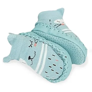 Детские носки Хлопковые Рождественские носки Подарок Для новорожденных с животным принтом, нескользящие носки для мальчиков и девочек