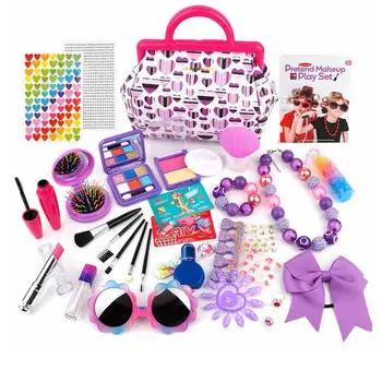 Детский набор для макияжа для девочек, Моющийся набор игрушек для макияжа, набор для ролевых игр, Детская игровая косметика, игрушки, Праздничный подарок на день рождения